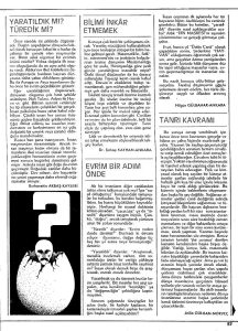 SAHAFLARDAN: "BİLİM DERGİSİ"