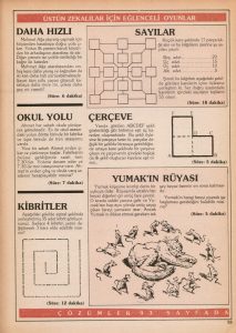 Ekim 1983, Üstün zekalılar için eğlenceli oyunlar