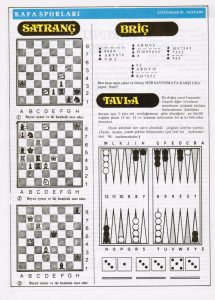Mart 1982, Satranç, Briç, Tavla köşesi