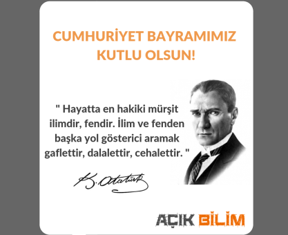 CUMHURİYET BAYRAMIMIZ KUTLU OLSUN!