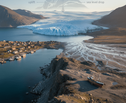 Grönland yükselmesi: Kıyılar Yerel Olarak Alçalıyor